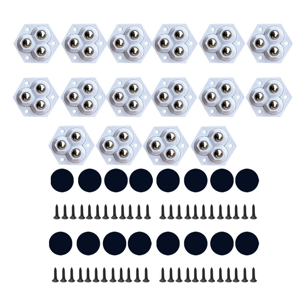 16Pcs Mini Caster Wheels Rollers Universal Wheel for Small Appliances Furniture