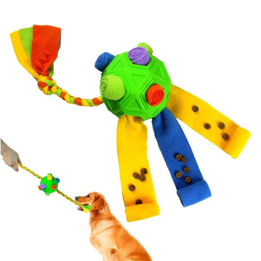 Dog Snuffle Ball Pet Interactive Toy Dog Chew Toy with Interactive Rope - Green