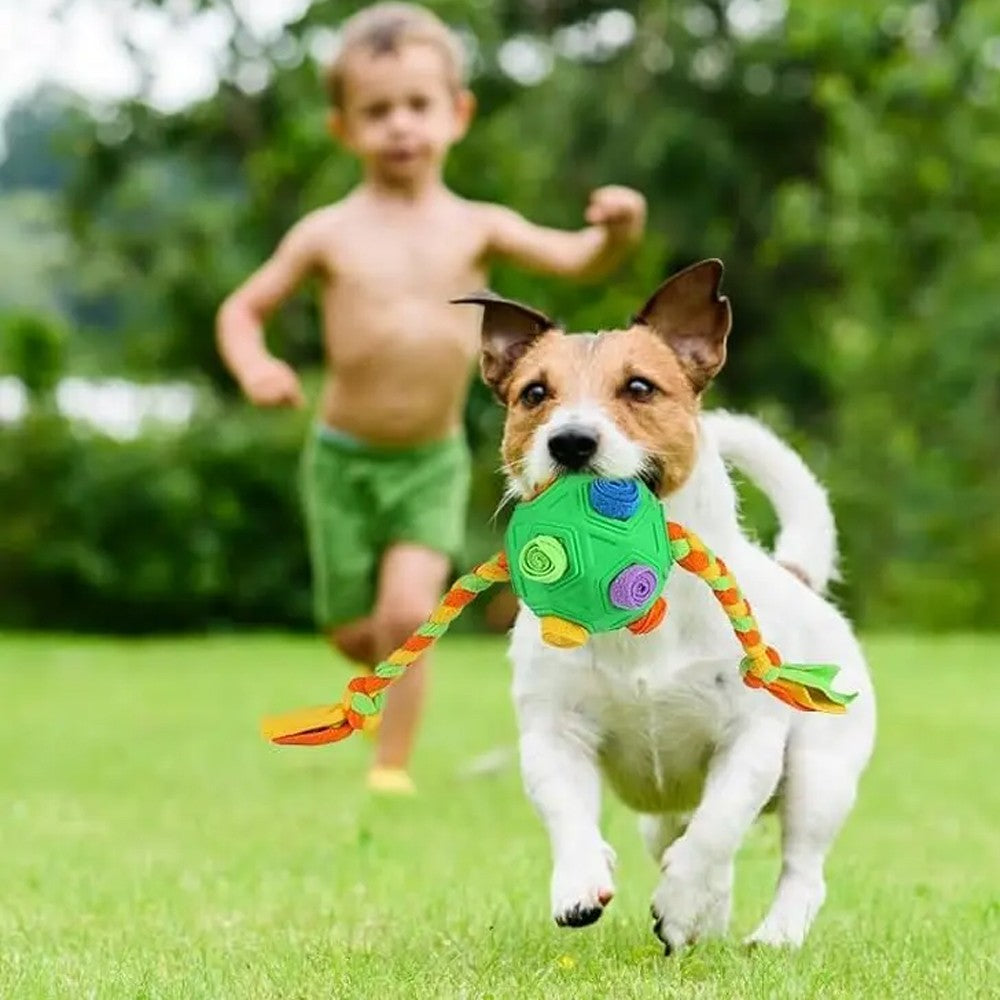 Dog Snuffle Ball Pet Interactive Toy Dog Chew Toy with Interactive Rope - Green
