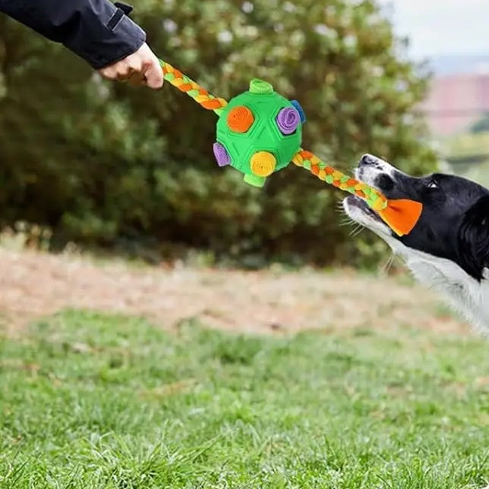 Dog Snuffle Ball Pet Interactive Toy Dog Chew Toy with Interactive Rope - Green