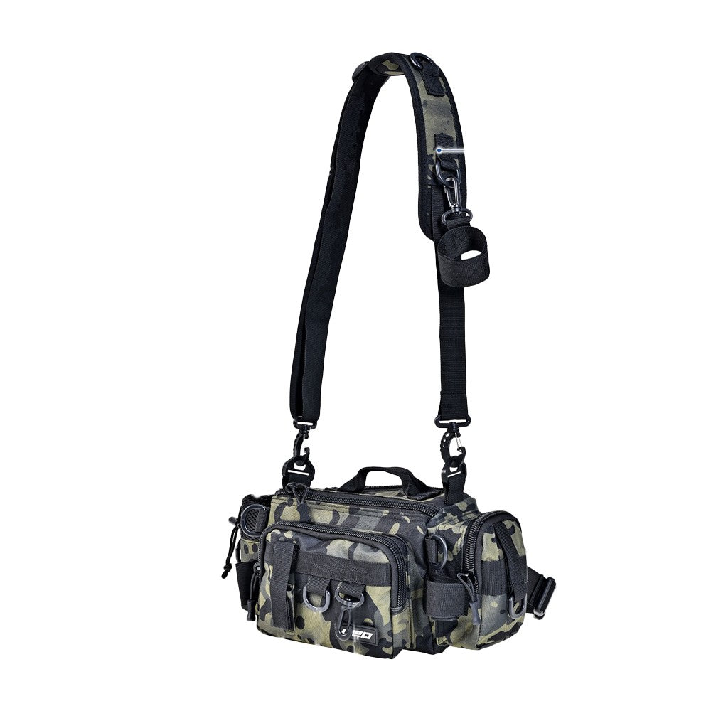 Fishing Tackle Bag Waist Pack Shoulder Crossbody Bag Fish Lures Bag - Army Green