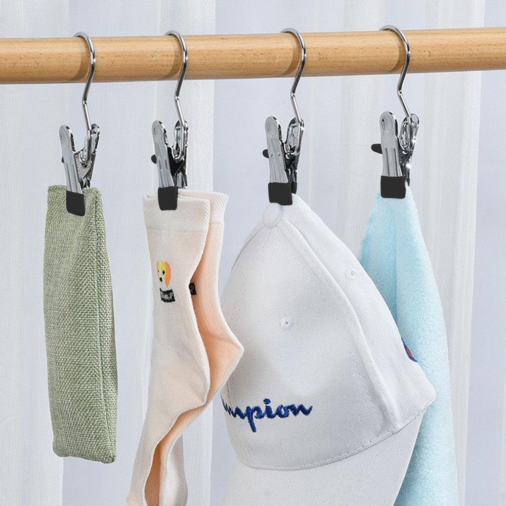 15Pcs Swivel Laundry Hooks String Lights Hanging Clips Wardrobe Clothespins