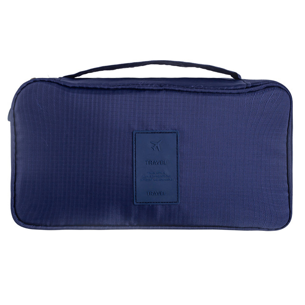 2 X Travel Underwear Bra Storage Bag Lingerie Socks Organizers Grey Navy Blue