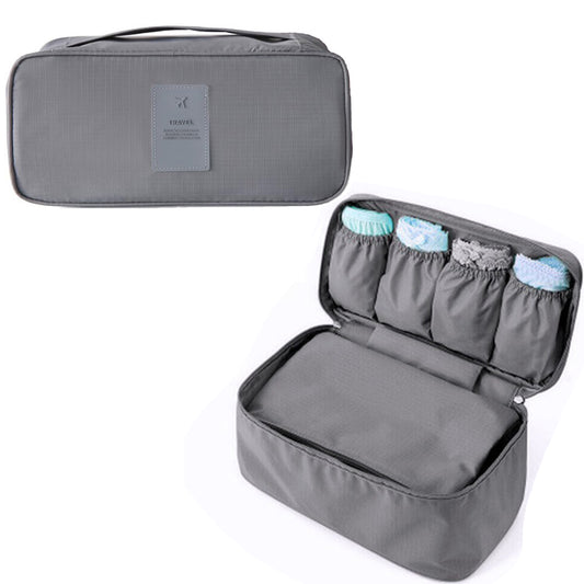 Travel Underwear Bra Storage Bag Lingerie Socks Organizers Grey