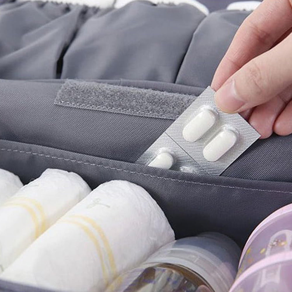 2 X Travel Underwear Bra Storage Bag Lingerie Socks Organizers Grey Navy Blue