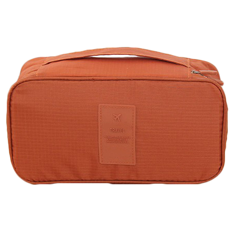 Travel Underwear Bra Storage Bag Lingerie Socks Organizers Orange