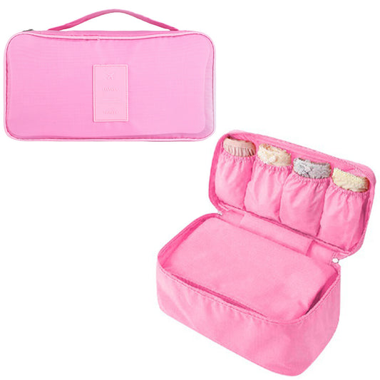 Travel Underwear Bra Storage Bag Lingerie Socks Organizers Pink