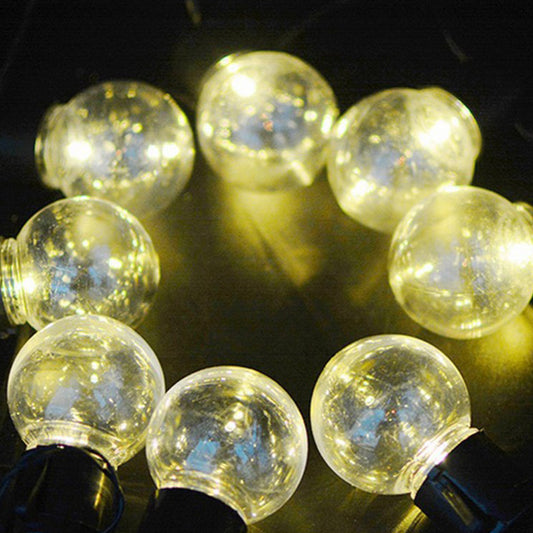 10LED Solar Powered String Light Bulbs Lamp for Garden Yard Wedding Party Warm White