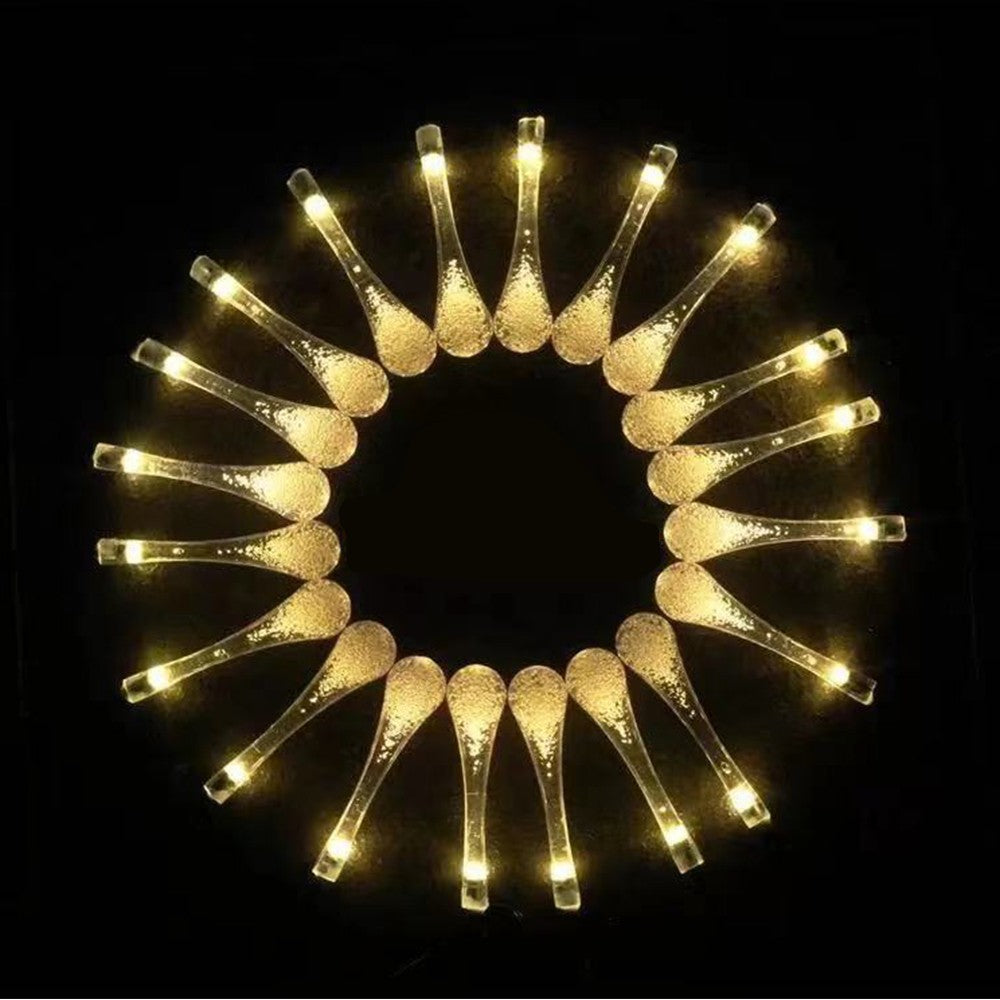 50LEDs Solar Water Drop String Light Multicolor Lights