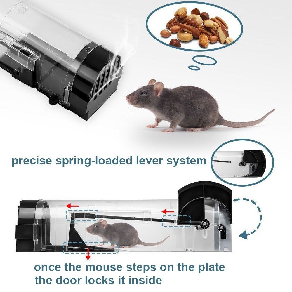 2 Pack Humane Rodent Traps No Kill Mouse Traps Rat Mice Traps Catch Cages