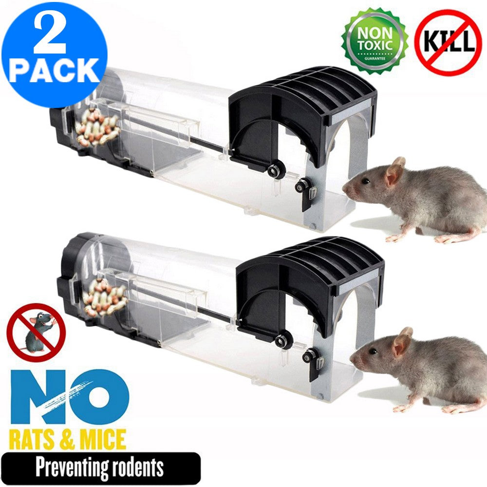 2 Pack Humane Rodent Traps No Kill Mouse Traps Rat Mice Traps Catch Cages