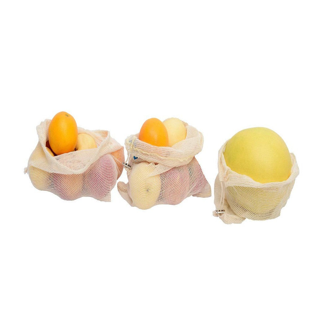 3PCS Reusable Shopping Mesh Bags Set