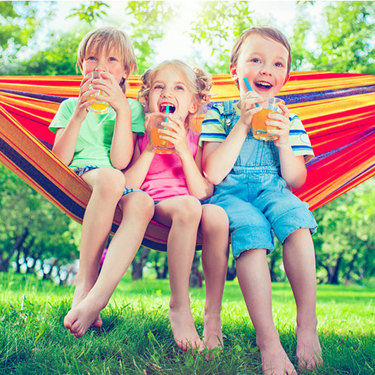 Double People Outdoor Striped Hammock