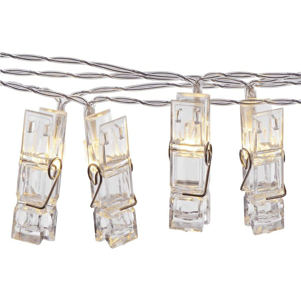 20 LED Peg Clip String Lights Battery Operated Home Decor Lamp