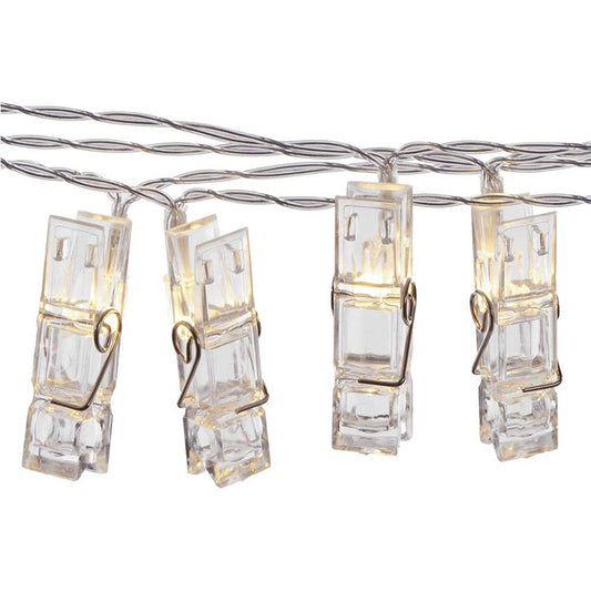 20 LED Peg Clip String Lights Battery Operated Home Decor Lamp