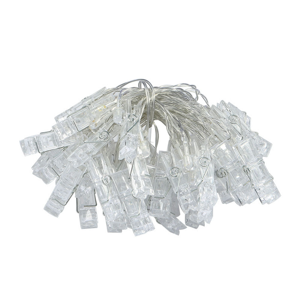 20 LED Peg Clip String Lights Battery Operated Home Decor Lamp