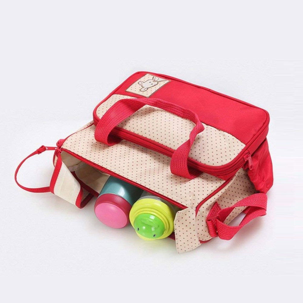 5PCS Multi Functional Mommy Bags Set Diapers Storgeage Handbag Kit