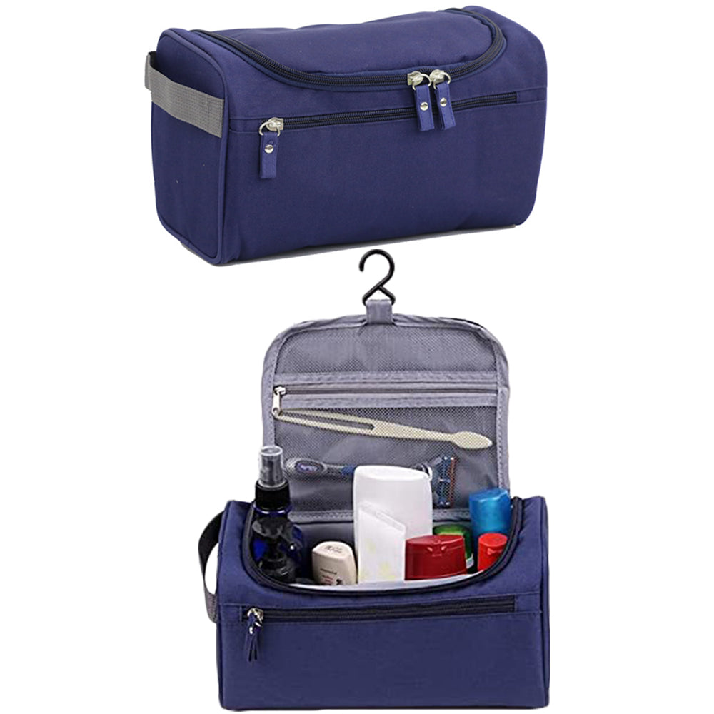 2 X Travel Hanging Toiletry Bag Cosmetic Storage Makeup Bag Blue Black