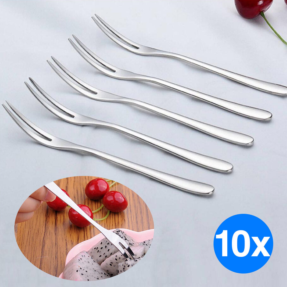 10pcs Kitchen Stainless Steel Mini  Forks