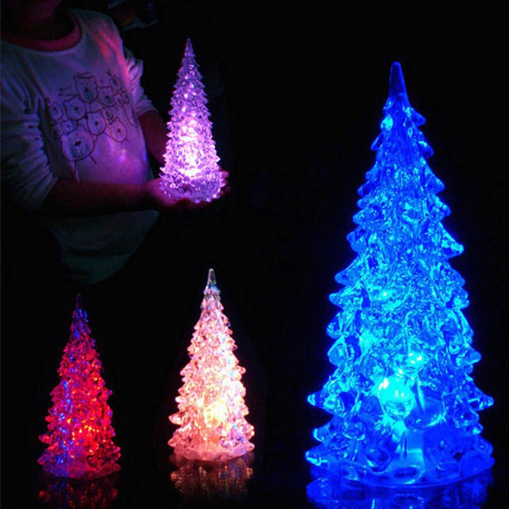4Pcs Colour Changing Mini LED Christmas Tree Style Lights