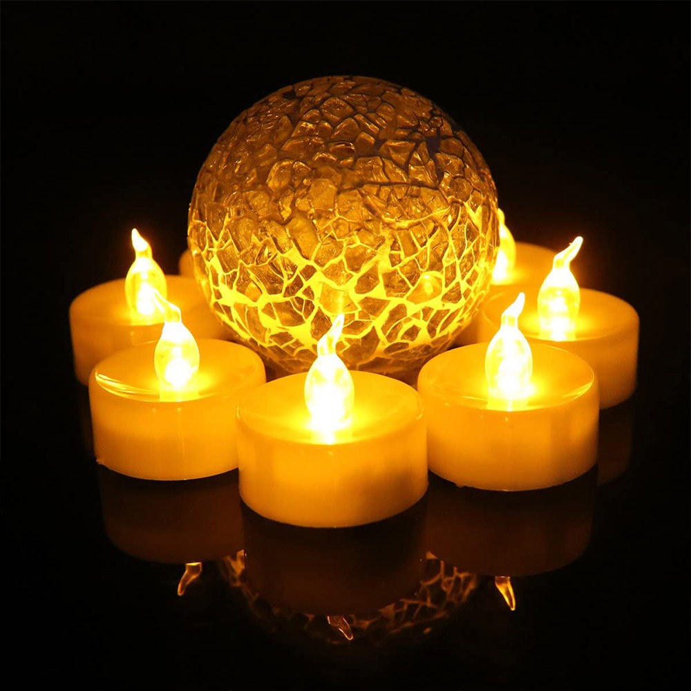 12Pcs Flameless LED Tea Light Candles Battery Powered