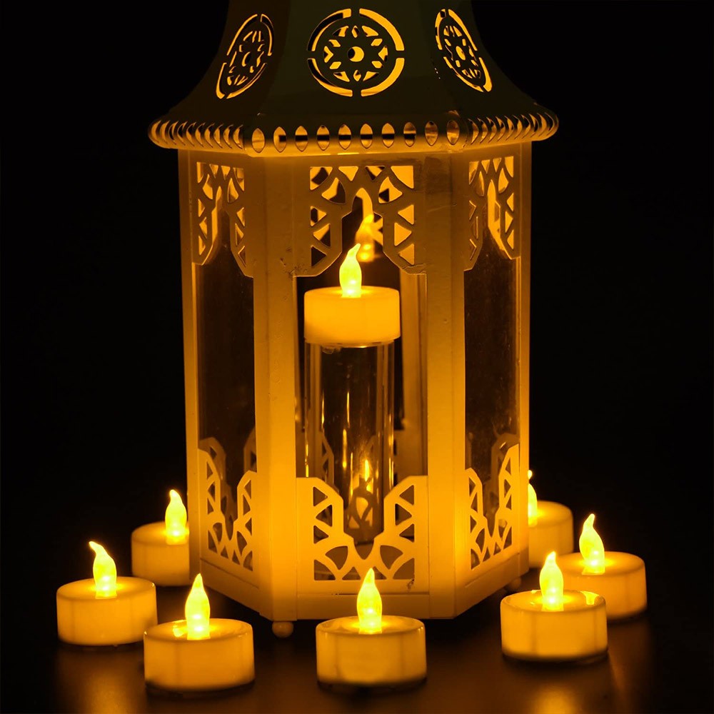 12Pcs Flameless LED Tea Light Candles Battery Powered
