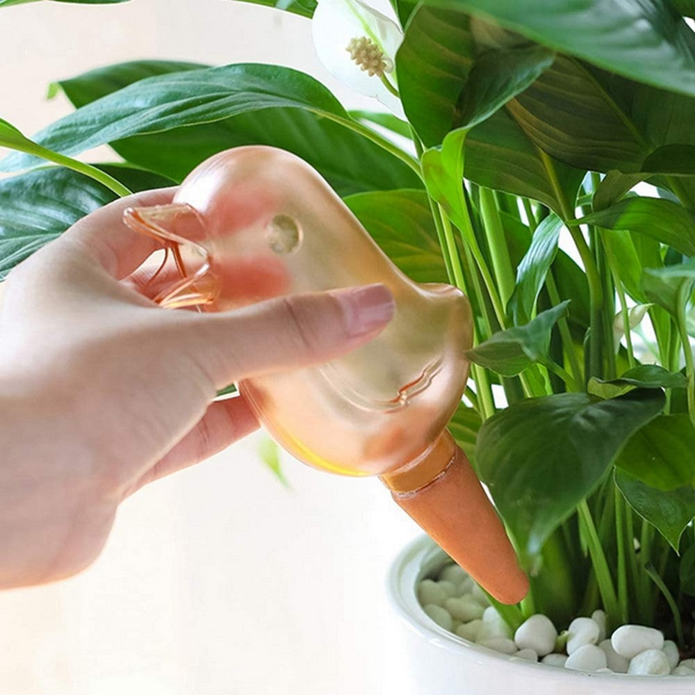 4X Red Bird Shape Self Watering Spike Planter Plant Dripper Home Garden Drip Irrigation Watering Spikes