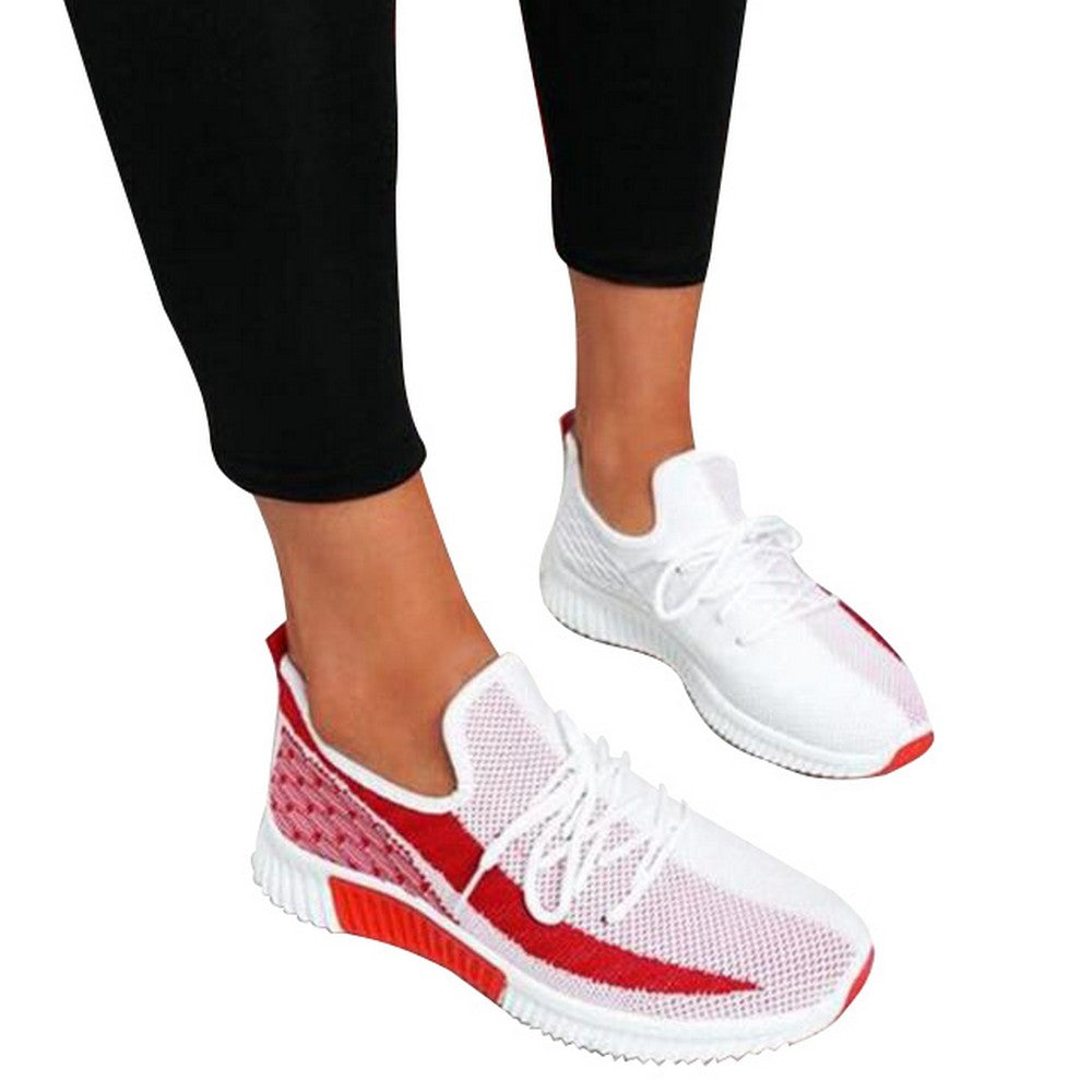 Women Casual Trainer Mesh Stretch Shoes Running Jogging Fitness Gym Sneakers