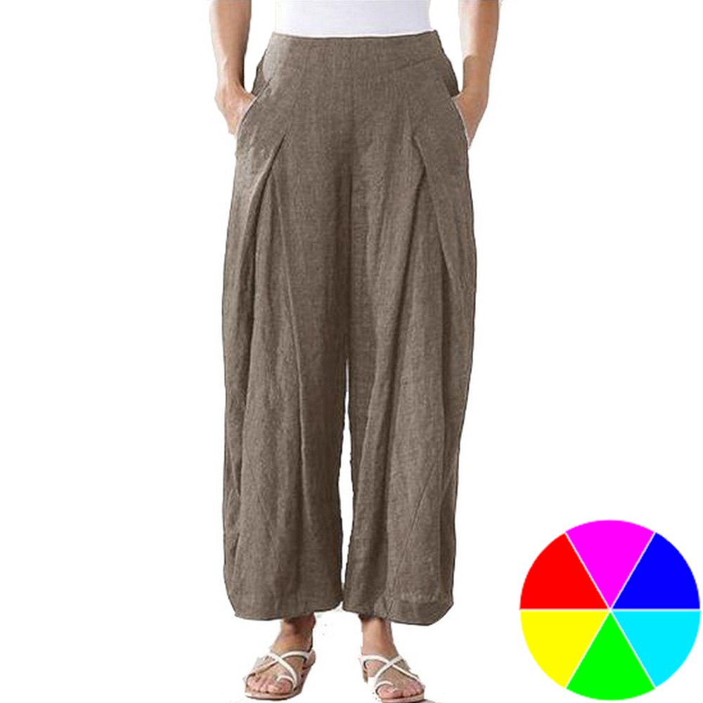 Women Linen Casual Pants