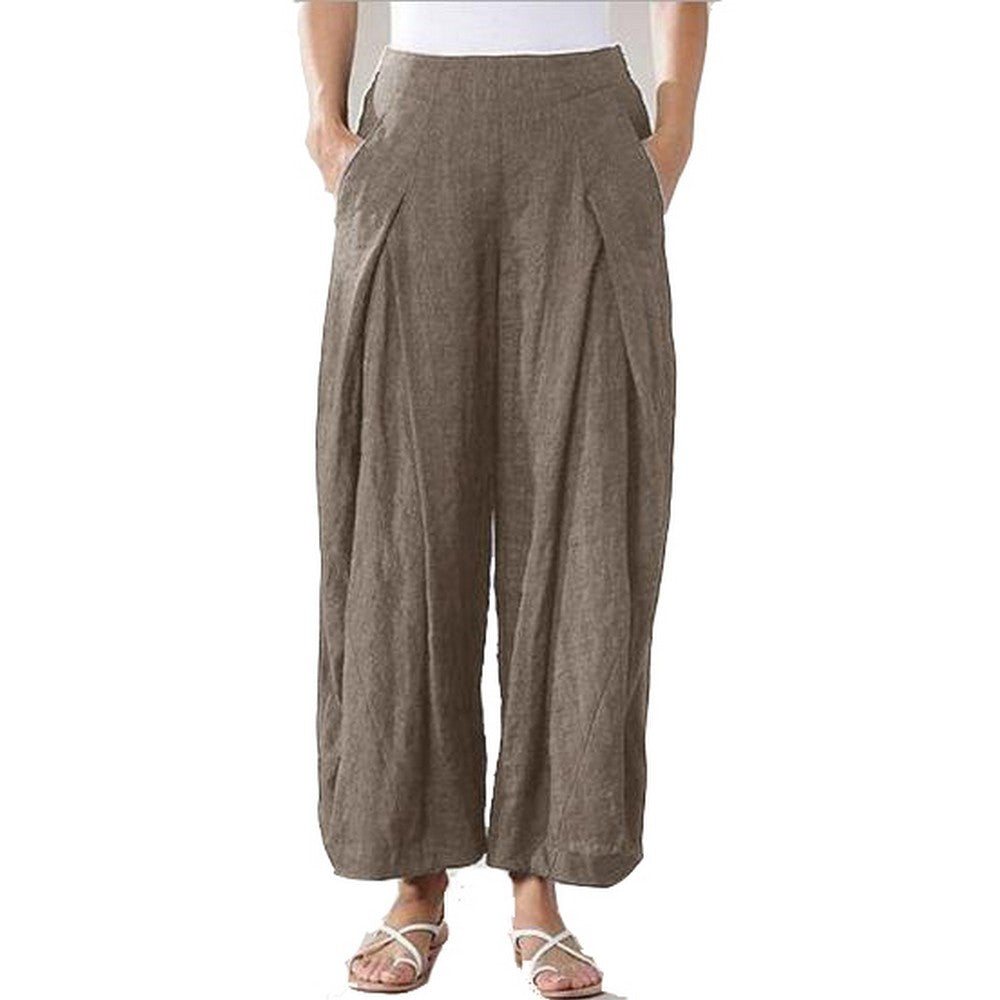 Women Linen Casual Pants