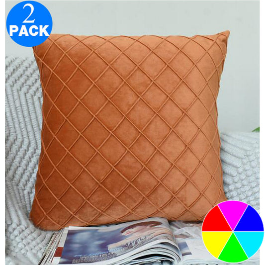 2 X 45cm x 45cm Checkered pillowcase