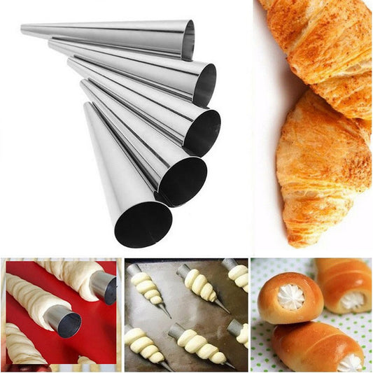 10 X Large Baking Cones Cream Horn Mould