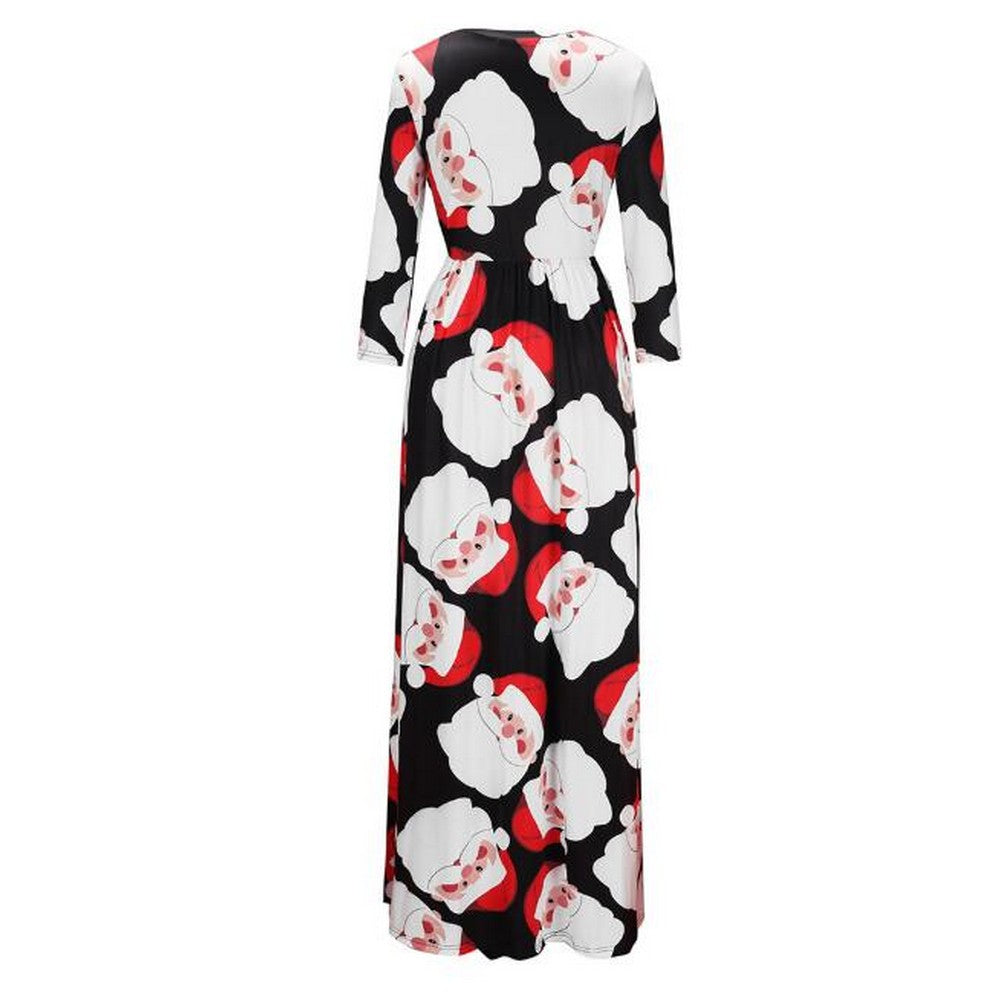 Women Printed Slim Dress Style 1