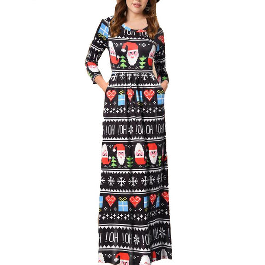 Women Printed Slim Dress Style 3