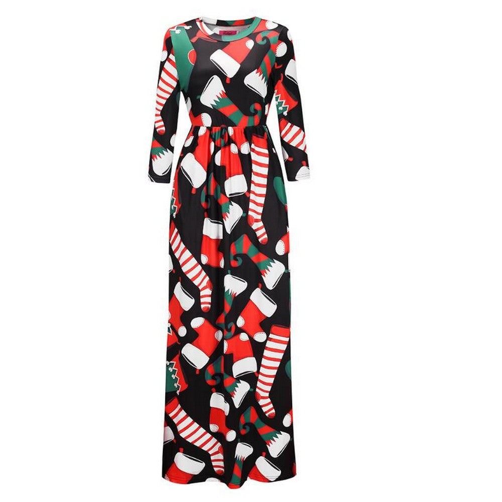 Women Printed Slim Dress Style 4
