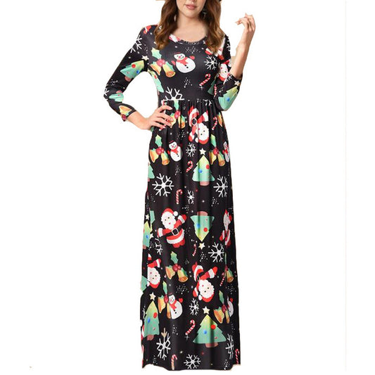 Women Printed Slim Dress Style 5