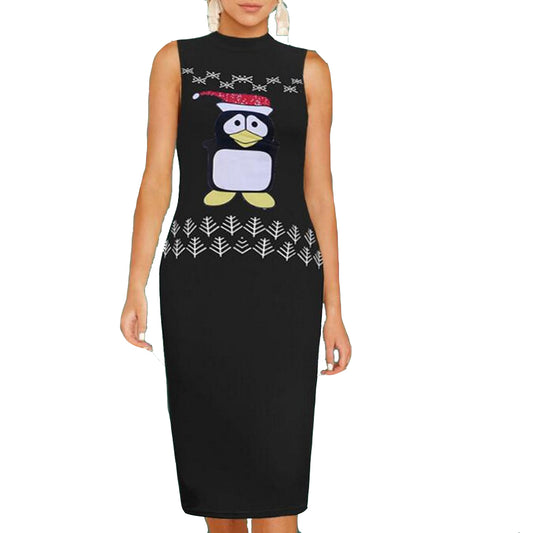 Women Sleeveless Round Neck Dress Style 3