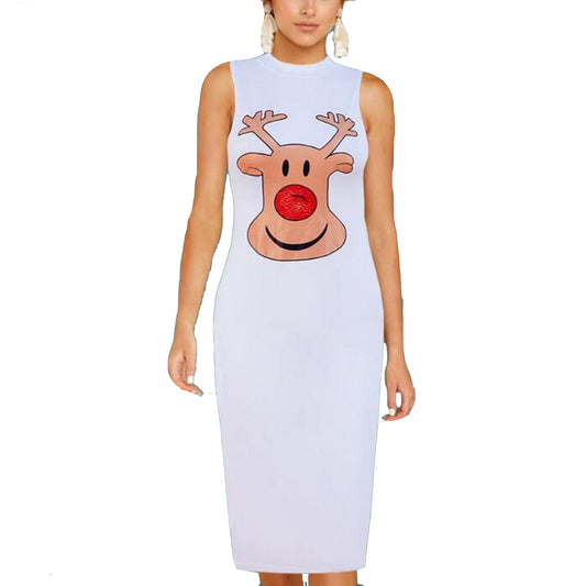 Women Sleeveless Round Neck Dress Style 5