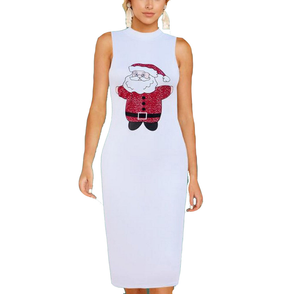Women Sleeveless Round Neck Dress Style 6