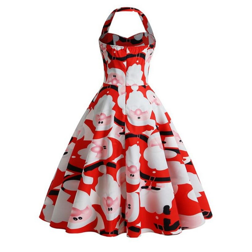 Women Halter Print Dress Style 1