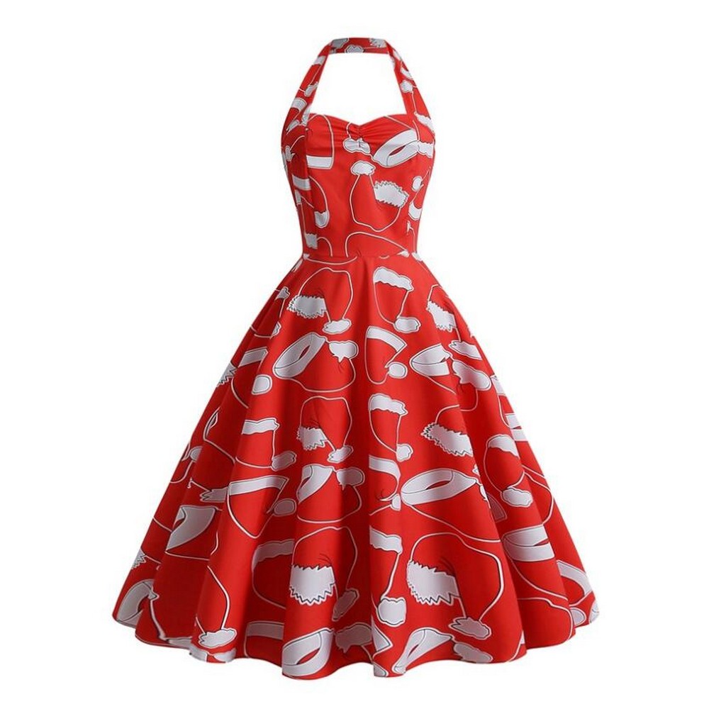 Women Halter Print Dress Style 2