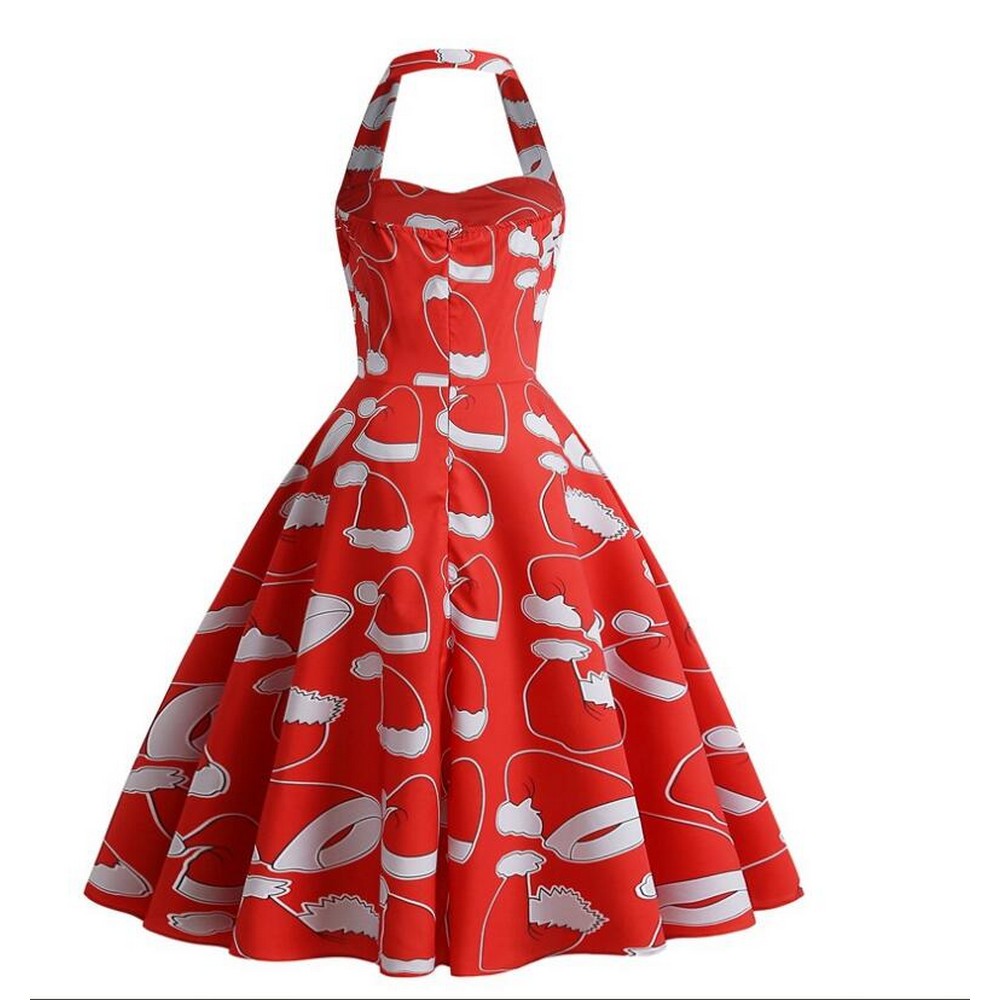 Women Halter Print Dress Style 2