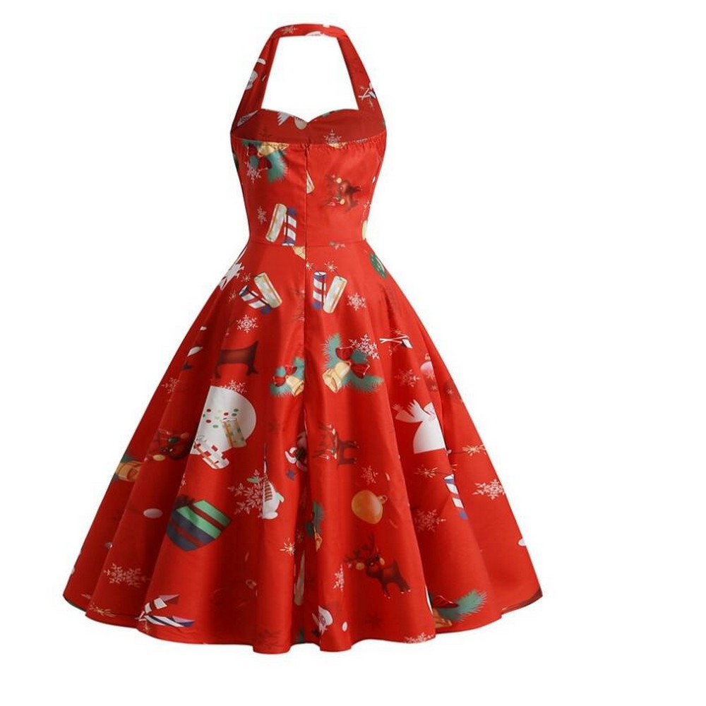 Women Halter Print Dress Style 3