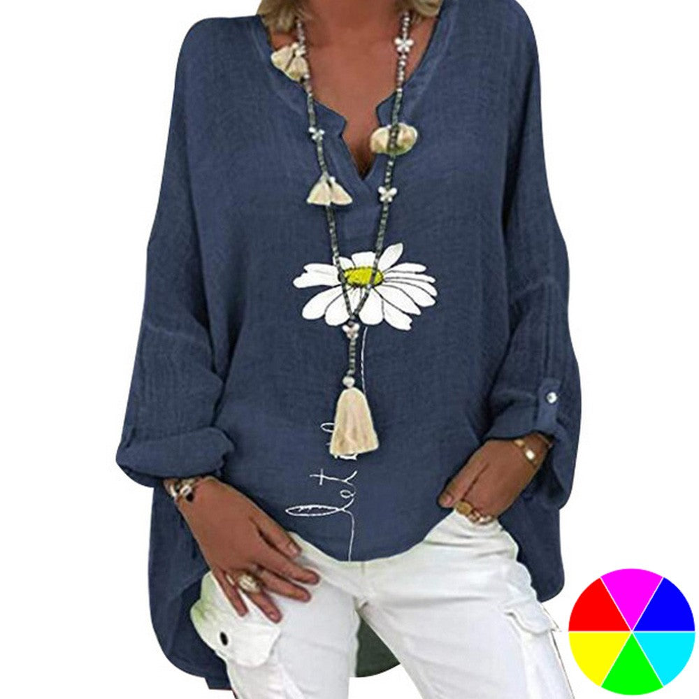 Women Linen Long Sleeve Dress Style 1