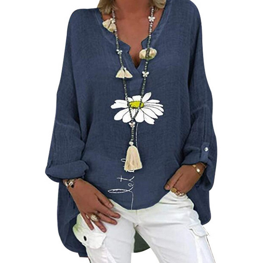 Women Linen Long Sleeve Dress Style 1