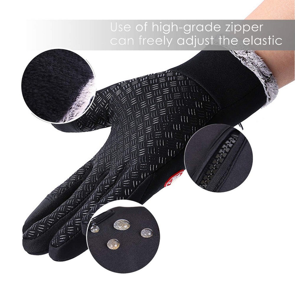 Unisex Touch Screen Thermal Windproof Gloves Thicken Style 5