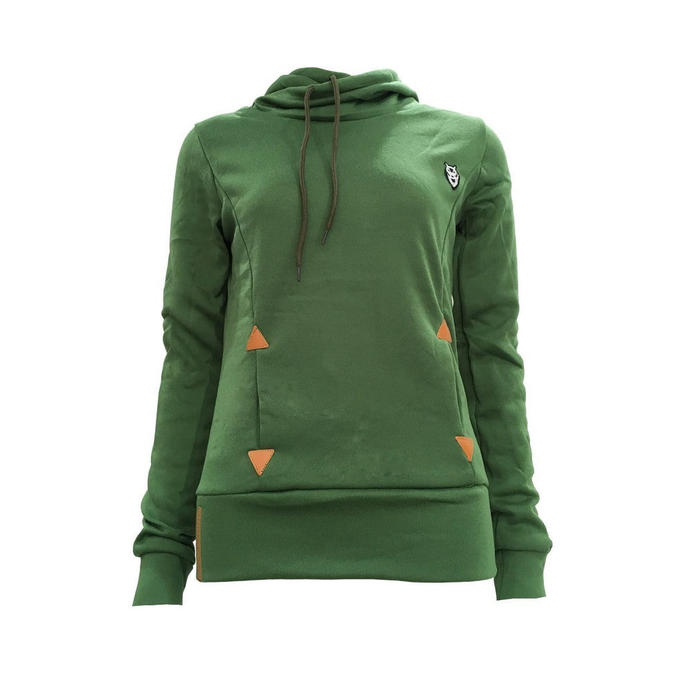 Women Long Sleeve Hoodies Sweatshirt with Pocket Green