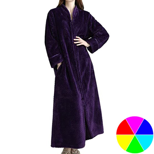 Womens Loose Fleece Pajamas Sleep Robes