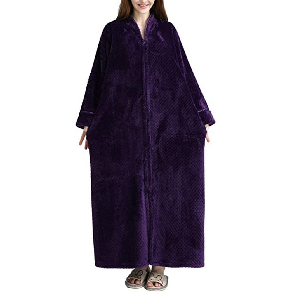 Womens Loose Fleece Pajamas Sleep Robes