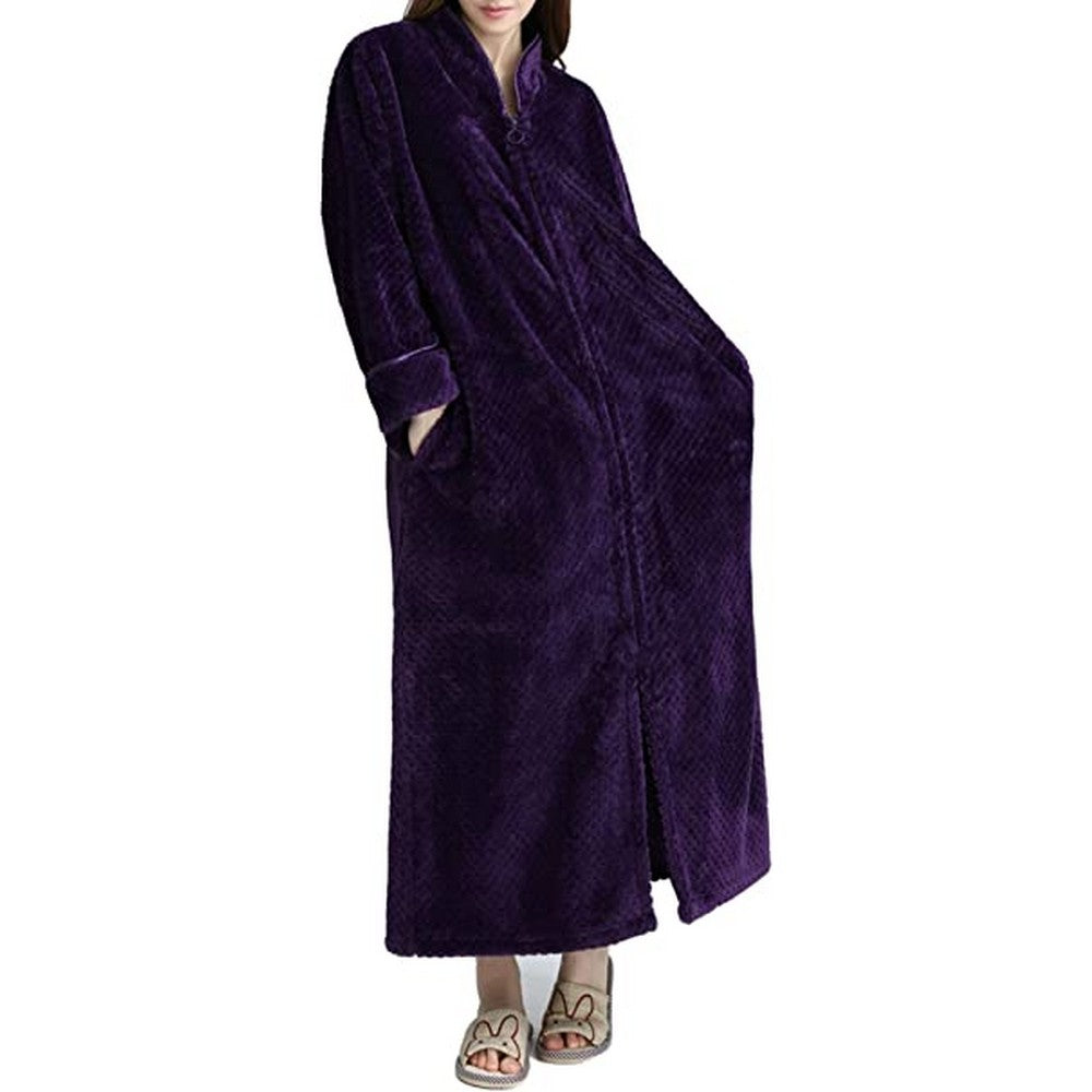 Womens Loose Fleece Pajamas Sleep Robes